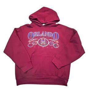 Vintage Orlando Florida USA Hoodie Castle Graphic‎ Sweatshirt Made USA Women M